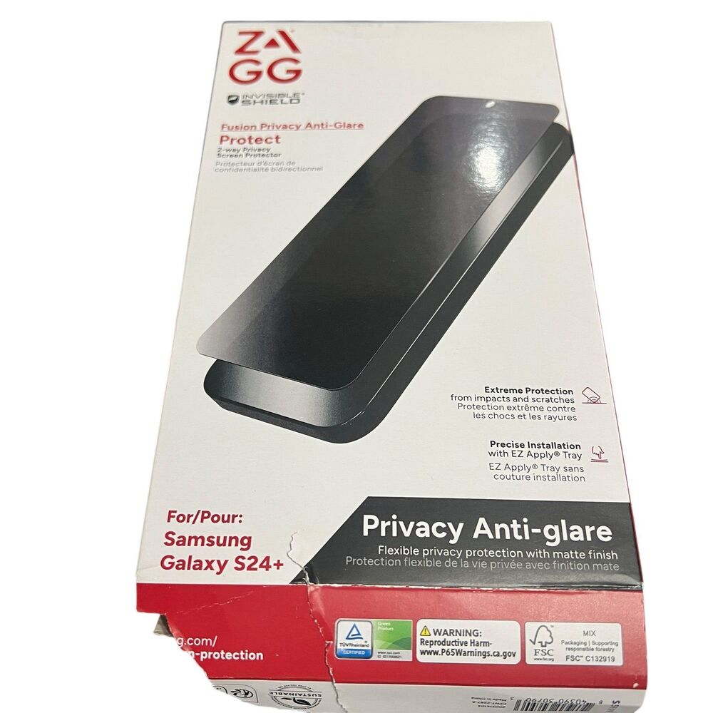 Zagg Invisible Shield Privacy Anti-Glare Samsung S24+ Screen Protector